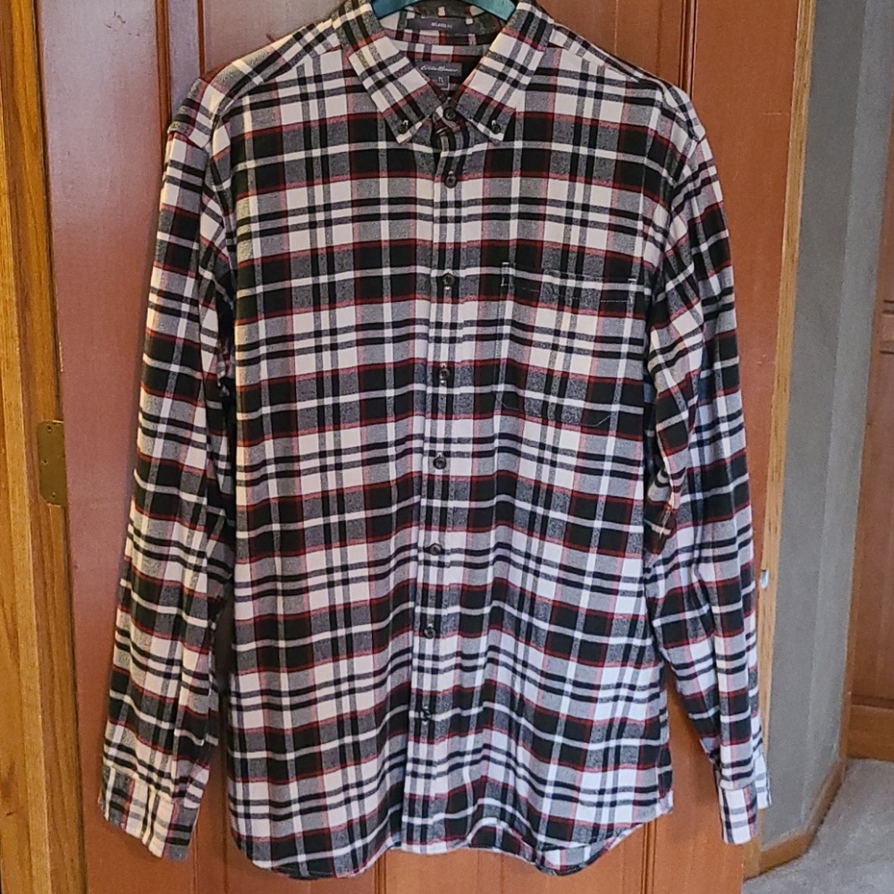 Eddie Bauer Flannel - Size L Tall